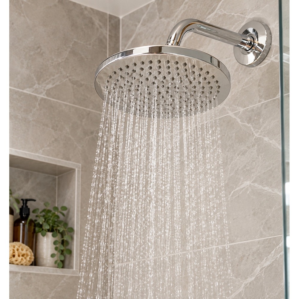 Unbranded Rainfall ShowerHead 12 inch Chrome oversized Circular Spray Spa luxury